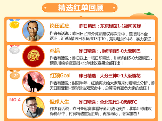25日推介汇总：昨9作者喜获红单 小西2天4场全胜