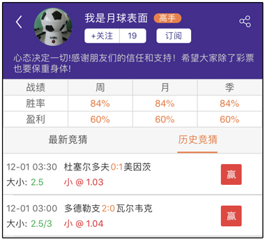 盈利达人推荐：红人7天盈利14倍 送德甲赛事前瞻
