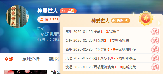 周一多国联赛焦点战 连胜大神各显神通