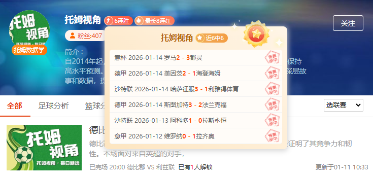 中国U23不败即出线！来围观连胜人气大神怎么看？