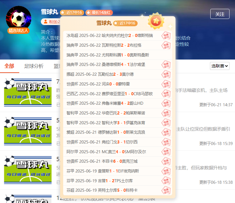 雪球丸17胜16势不可挡！新的一周继续起航！