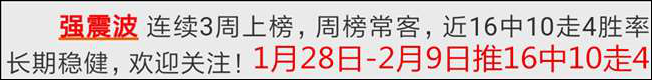 周榜榜霸带你飞，近14场主推仅错两场！