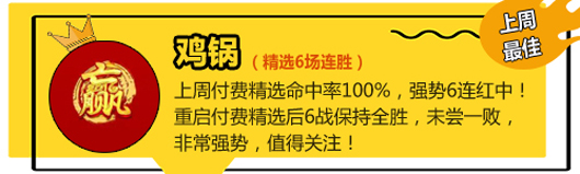 作者周榜：糖果、阿富汉并列第一 鸡锅精选6战全胜
