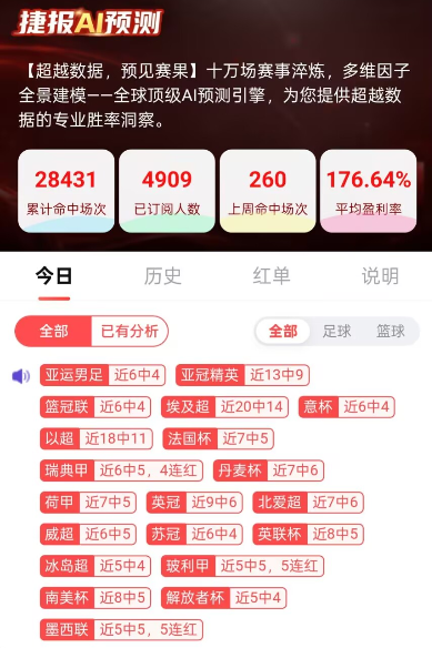 AI预测：欧冠杯5连红领跑，大数据实时解密 轻轻松松！