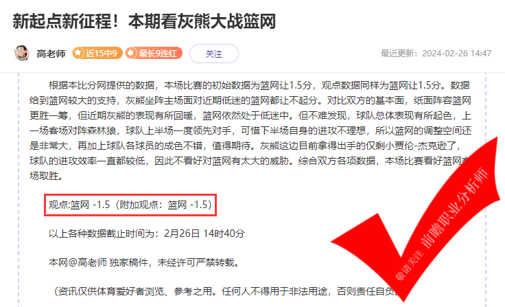 前瞻栏目 人气篮球分析师