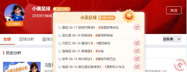 近6红5!西乙首轮小美精研透彻