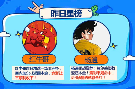 5日推荐汇总：流水中13倍平局比分 杨逍精选赛果4连红