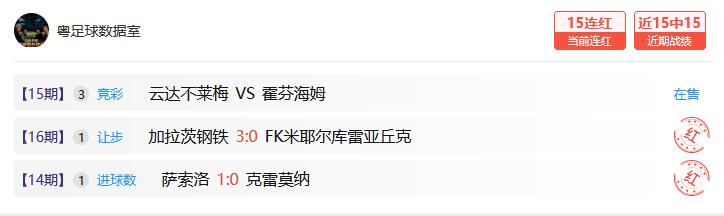 德甲+意杯各具看点！计划单团队疯狂15连胜