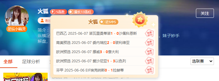 震惊！前瞻大咖13连胜“红势表现”岂能错过