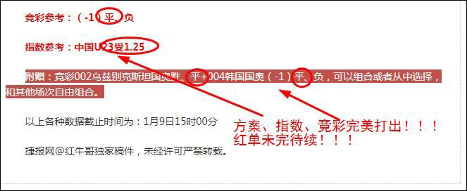 新年竞彩九连红！精析亚青赛加赠方案！