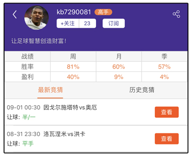 周推荐达人：13连红达人邀你加入红单阵列