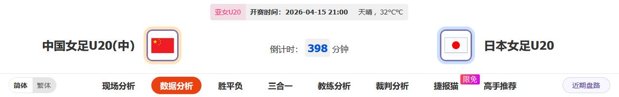 22年魔咒待破!中国U20女足冲决赛