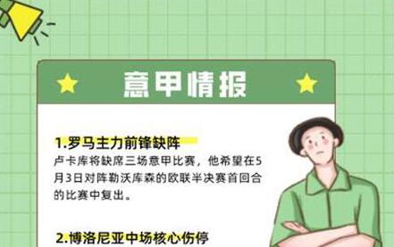 00:30 罗马 vs 博洛尼亚阅读量 43柳飘飘近9中6意甲昨日早场拿下!